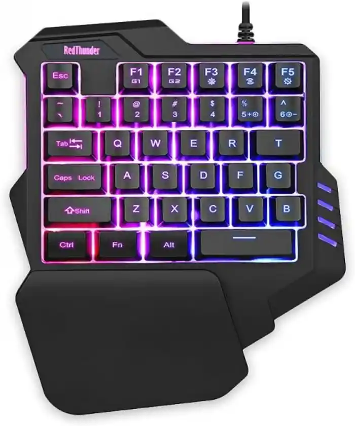 GK103S Single Hand Luminous Gaming Keyboard wired connectiongod throne left hand mechanical feel game